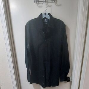Men's Stafford Black Tailored Shirt Size Medium